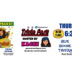 Trivia Fest event Thursday 6:30 PM, prizes available.