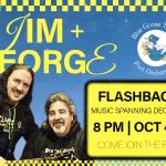 Jim and George live music event poster.